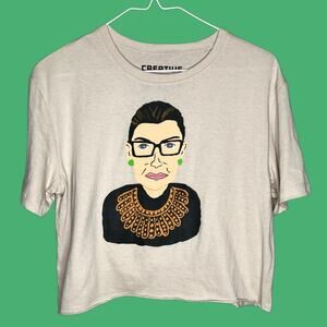 Creative Action Network Ruth Bader Ginsburg Cropped Tee NWOT Size small